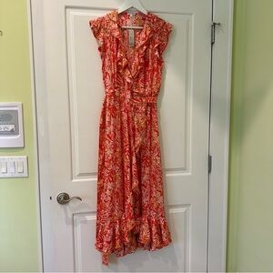 Poupette St Barth Aude Midi Wrap Dress Size Medium